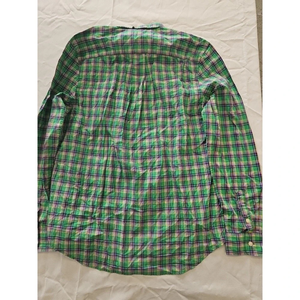 NWT RALPH LAUREN BOYS Green PLAID SHIRT  XL(18/20)